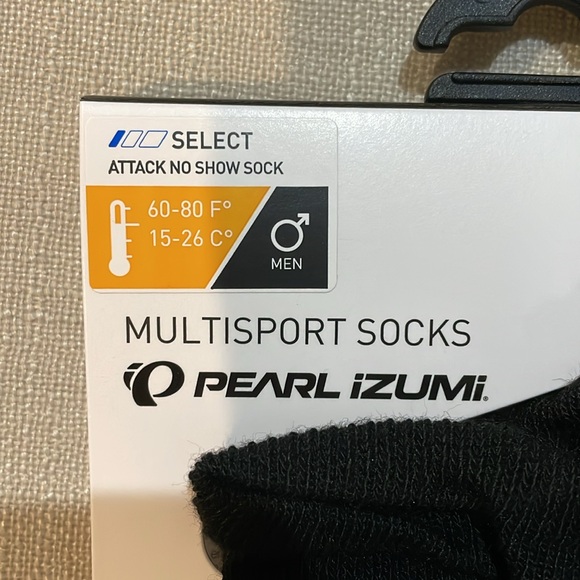NWT Pearl Izumi Men’s Black Attack No Show Socks, Size Medium - Picture 2 of 5